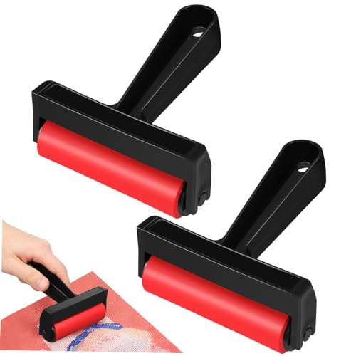 STOBOK 2 Stück Rote Rolle Diamantzubehör Tabletts DIY-versorgung Untersetzer Edelsteine Gitter Diamant-ziehwalzen Stich-Diamant-Kunst Diamond Art Werkzeug Rollen Tragbar Gel Plastik von STOBOK