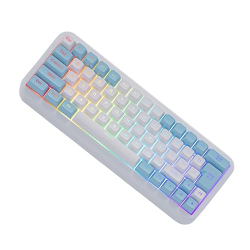 STOBOK 2.4G Gaming Tastatur RGB Beleuchtung Tasten Büro Tastatur für PC Laptop Ergonomisches Design Kompakte Form für Büro Freizeit von STOBOK