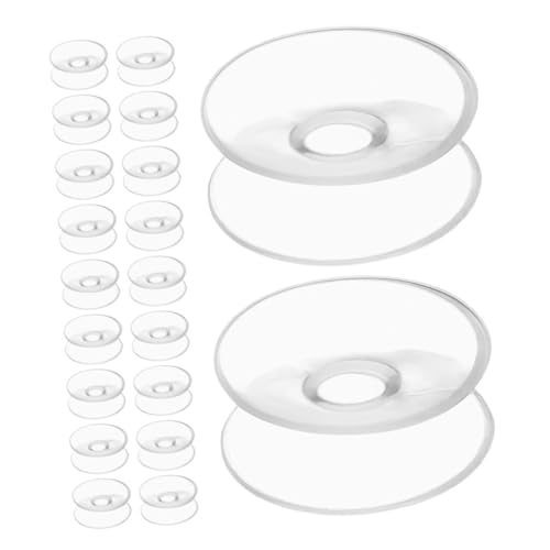 STOBOK 20 Stück Leistungsstarke Doppelseitige Saugnäpfe Glassauger Kleine Saugpuffer Doppelseitige Pads Doppelseitige Durchsichtige Becher Badezimmer Saugnäpfe Kunststoffsauger von STOBOK