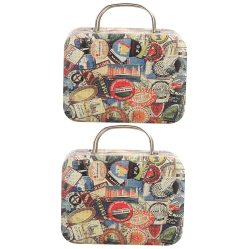 STOBOK 2stücke Mini Aufbewahrungsbox Für Kosmetik Und Schmuck Retro Organizer Für Kleine Gegenstände Als Kreatives Für Freundinnen Eyelash Packing Case von STOBOK