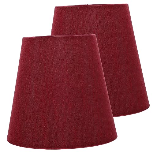 STOBOK 2er Set Retro Stoff Lampenschirm Clip On Glühbirne Kleiner Lampenschirm Fass Lampenschirm Lampenabdeckung Für Stehlampe Flurlampe Lampenschirm Zubehör von STOBOK