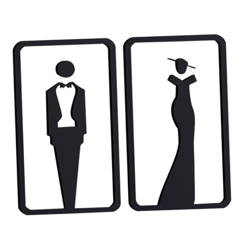 STOBOK 2stücke Schilder Für Wc-türen Aus Acryl Selbstklebend Für Männer Und Frauen Geeignet Für Badezimmer Zu Hause Geschäft Modernes Türschild von STOBOK