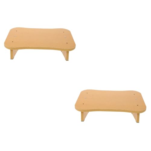 STOBOK 2st Tritthocker Autositz Fußstütze Fußhocker Fußstütze Für Schreibtisch Schreibtischhocker Hocker Mit Stauraum Ergonomische Fußstütze Unter Dem Schreibtisch Stühle Hölzern Khaki von STOBOK