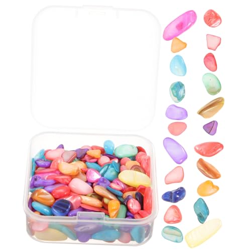 STOBOK 3 Boxen Muschelfragmente bastelmaterial bastel Materialien Tiles einzigartig Mosaikzubehör zarte Mosaikschale blumentopf DIY mosaikfliese natürliche Süßwassermuscheln von STOBOK