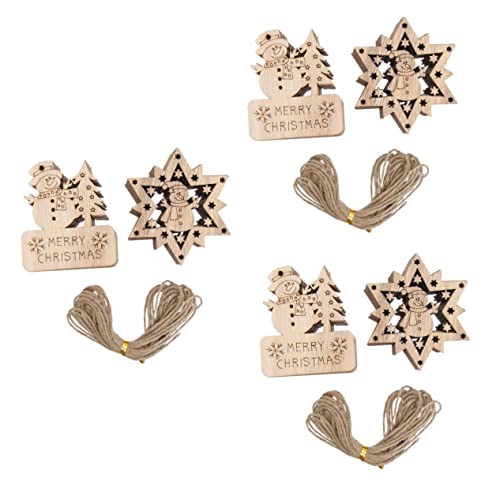 STOBOK 3 Sätze Hölzerne DIY -weihnachtsbaumanhänger Weihnachtshandwerk Selber Machen Ornament Christbaumschmuck Schild Weihnachtsschmuck Selber Machen Noel Stichworte 21 Stück * 3 von STOBOK