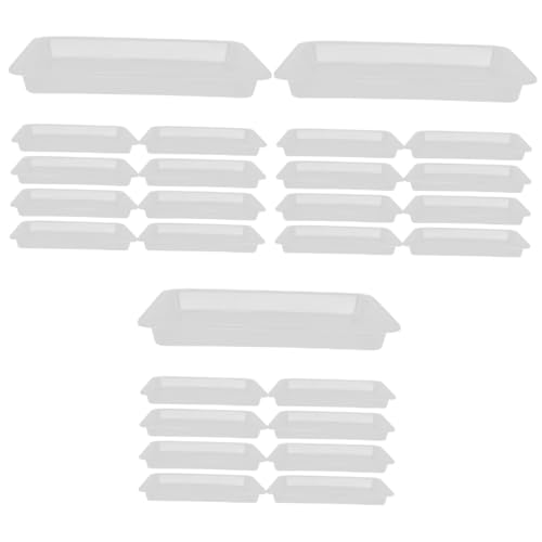 STOBOK 3 Sätze Kunsttablett Mini Weidenkorb Sitz Tablettgriff Tabletts Leinen Abgestuft Bastel-Organizer-tablett Basteltablett Für Sensorisches Perlenschale Plastik 10 Stück * 3 von STOBOK