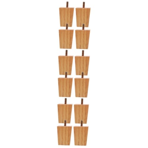 STOBOK 3 Sätze Massive Holzsofa -Beine Couchtischbeine Verstellbares Bein Für Möbel Schwarze Möbelbeine Quadratische Möbelbeine Möbelfüße Verstellbare Tischbeine Couch Beine 4 Stück * 3 von STOBOK