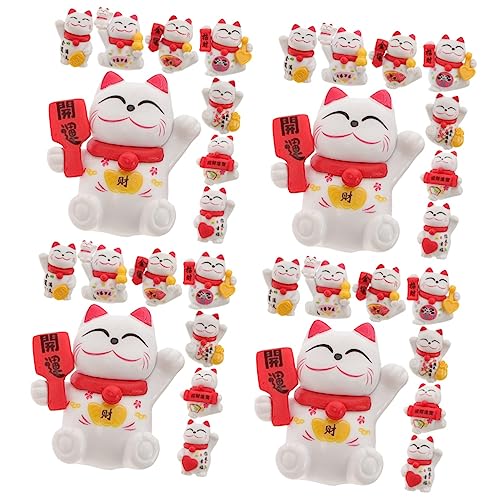 STOBOK 32 Stk Glücklicher Katzen-kühlschrank-magnet Babygeschenke Maneki Katze-kühlschrankmagnete Kawaii-küche Winkekatze Kühlschrankmagnet Süße Magnete Dreidimensional Harz Karte Kind von STOBOK