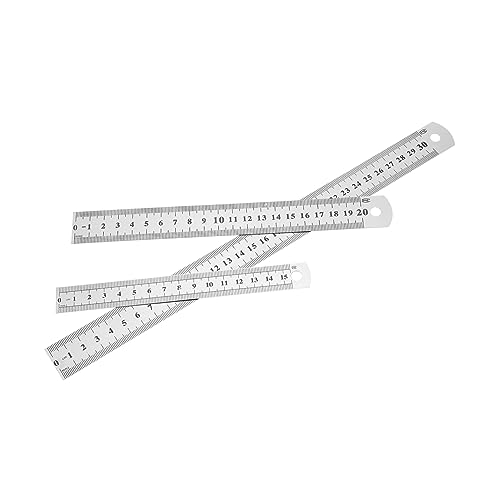STOBOK 3st Herrscher Regel Metrisches Lineal Zimmermannsplatz Doppelt Messstab Metrisches Stahlmaß Kombinationsquadrat Rechtwinkliges Lineal Lineale Rolllineal Silver Rostfreier Stahl STOBOK 3st Herrscher Regel Metrisches Lineal Zimmermannsplatz Doppelt Messstab Metrisches Stahlmaß Kombinationsquadrat Rechtwinkliges Lineal Lineale Rolllineal Silver Rostfreier Stahl von STOBOK