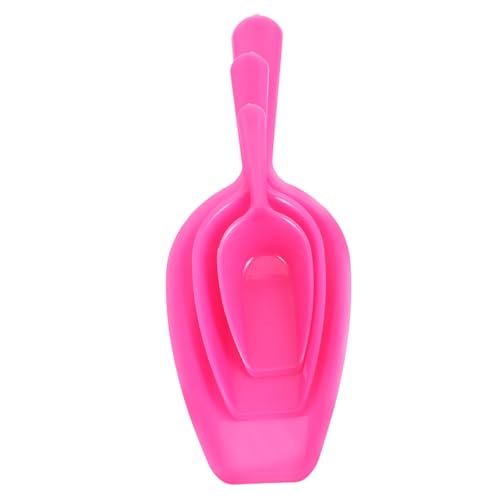 STOBOK 3st Minischaufel Mehlschaufel Handschaufel Kaffeebohnenschaufel Mini-schaufel Eisportionierer Eisschaufel Schaufel Für Hundefutter Futterschaufel Für Vögel Gartenkelle Rosa Plastik von STOBOK