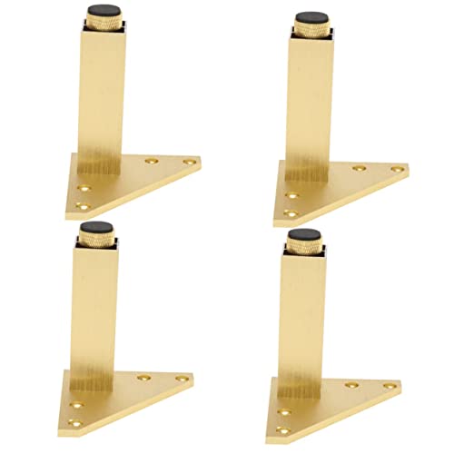STOBOK 4 Stück Aluminiumlegierung Schrankfüße Beine Erweiterbar Ersatz der Füße Nivellierfüße für Möbel industriell Ersatzfüße für Möbel Bein für Möbel Tischbein Golden von STOBOK