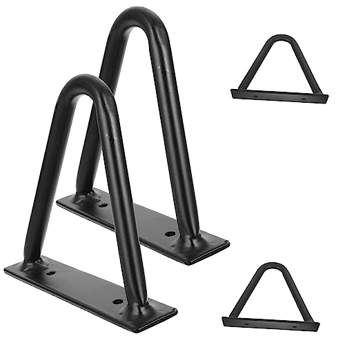 STOBOK 4 Stück Einfache Tischbeine Schreibtisch Richtmaschinen industriell Fuß klein Ende Industrie -Tischbeine Pflockbeine Bankbeine Stuhlbeine Couchtisch Metall Black von STOBOK