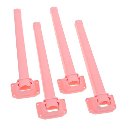 STOBOK 4 Stück Klappbare Tischbeine Verstellbare Möbelbeine für Kleine Tische rutschfeste Unterseite für Schreibtische Pinker von STOBOK