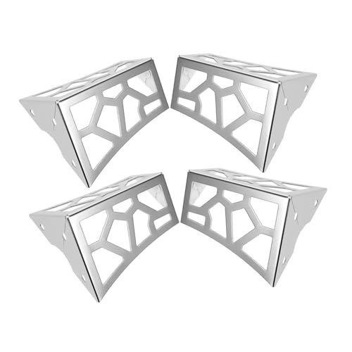 STOBOK 4 Stück Möbelbeine Aus Hardware Stand Beine Für Teetische Verstellbare Möbelbeine Industriell Universal- Nivellierfüße Für Möbel Couch Beine Silber Kommode Teil Eisen Silver von STOBOK