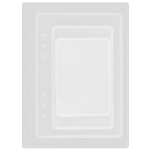 STOBOK 4 StüCk Diy Notizbuch Silikonformen, Epoxidharz GießForm Set FüR A5 A6 A7 B5, Kristall Harzform FüR BuchumschläGe, Tragbare Und Flexible Silikonform FüR Bastelprojekte von STOBOK