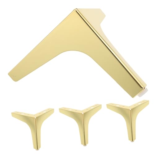 STOBOK 4 Stück Stützbeine für Möbel schwer verstellbare Beine Pflicht Tischbeinerhöhung klein Möbelbeine Möbelfüße Couchtischbeine Möbelstützfuß Kommode Beine Eisen Golden von STOBOK