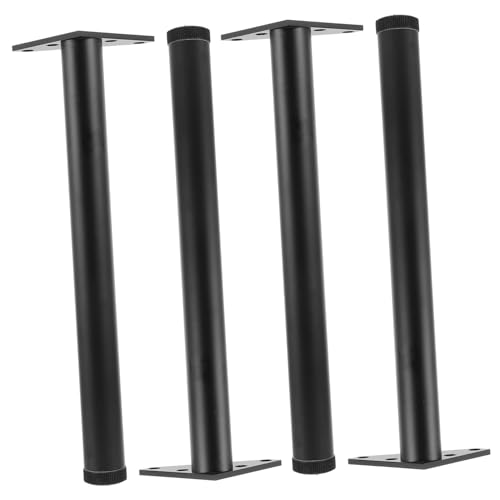 STOBOK 4 Stück Unterstützung der Aluminiumlegierung Beine Tisch Stehen Brötchenfüße für Möbel Couch Form ersatzteile für möbel Sofabein aus Metall Möbelfüße Ersatzfüße für Möbel Schwarz von STOBOK