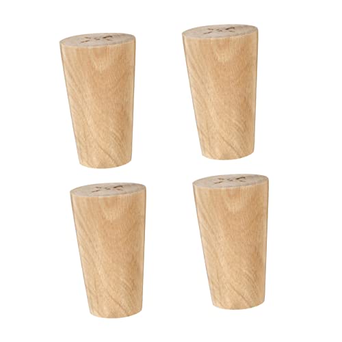 STOBOK 4 Stücke Runde Möbelbeine Massivem Holz Langlebig und Robust Möbel Füße mit Bodenschutz für Sofas Schränke und Tische Design von STOBOK