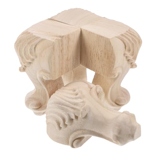 STOBOK 4Stücke Möbelbeine Holz DIY Sofabeine für Kommode Schrank Couch Bücherregal Stabil und Langlebig Installieren Ungeschliffene Oberfläche Vielseitig von STOBOK