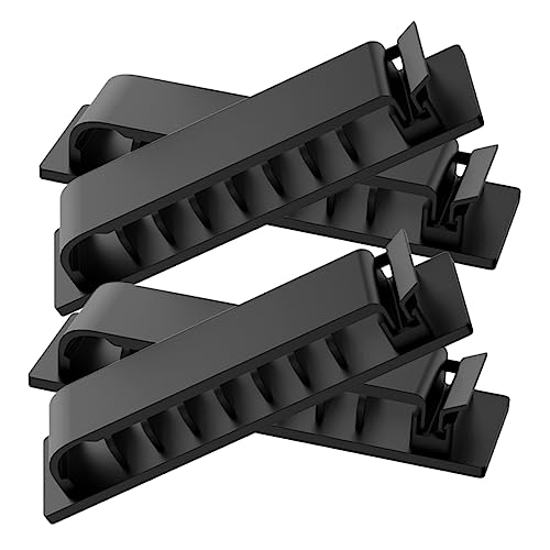 STOBOK 4Stücke Teiliges Kabelmanagement Selbstklebende Kabelclips mit Löchern Perfekter Kabelhalter für USB Kopfhörerkabel für Schreibtisch Zuhause von STOBOK