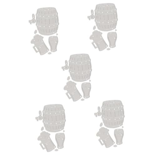 STOBOK 5 Sets Metall Kohlenstoffstahl Form Papierkunst Prägung Ätz Und Schneideform Pflanzenaufkleber Karten Manuelle Stempelformen Junk Journal Durchsichtiger Rohling von STOBOK