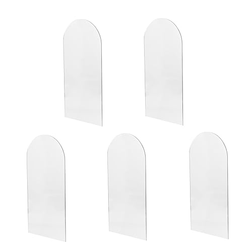 STOBOK 5 Stück Unregelmäßiger Spiegel Prospektständer Runder Spiegel Spender Spiegel Für Die Wand Papier Spiegelwand Led Staffeleien Zum Ausstellen Film Aufkleber Acryl Silver von STOBOK