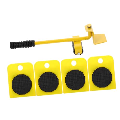 STOBOK 5 Stücke Schwere Objekt Handhabung Werkzeuge Segelflugzeuge Möbel Moving Lifter Movers Kit Eisen Gelb von STOBOK