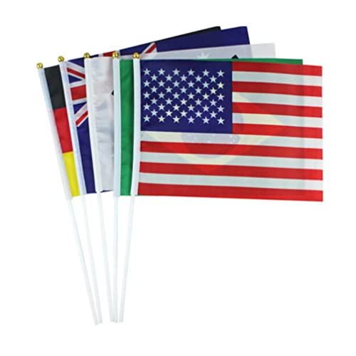 STOBOK 50 Stück Mini-landflaggen Kleben Kleine Fahnen Banner Mit Kleinen Landesflaggen Handgehaltene Nationalflagge Nationale Länderflaggen Usa Flagge Mini-flaggen Handheld-stick von STOBOK