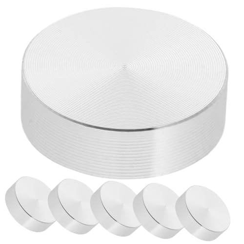 STOBOK 6Stücke Runde Aluminium Discs Silberne Aluminiumscheiben Für Tischplatten Möbel Und Displays Korrosionsbeständig Für DIY Projekte Und Tischgestaltungen von STOBOK