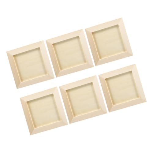 STOBOK Schaffen Sie Kunst Mit 6 Holz-fotorahmen Für Kinder – Unfertige Bastelrahmen – Schul-fotorahmen – 10 X 10 cm STOBOK Schaffen Sie Kunst Mit 6 Holz-fotorahmen Für Kinder – Unfertige Bastelrahmen – Schul-fotorahmen – 10 X 10 cm von STOBOK