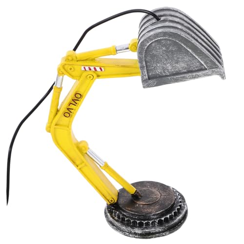 STOBOK Baggertischlampe Bagger-ornament Kind Nachtlicht Schätzchen Raupe Led Konstruktions-schreibtischlampe Party Industriell Nachttisch Junge Bagger Schreibtischlampe Modern Harz von STOBOK