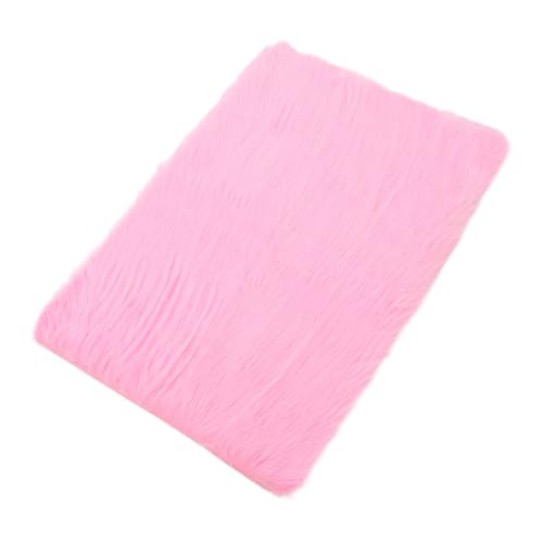 STOBOK Glitzer Pinker Teppich Rosafarbener Kinderzimmerteppich Rosafarbener Shaggy Teppich Nachttischteppich Rosafarbener Fellteppich Pelzige Teppiche Rosafarbene von STOBOK