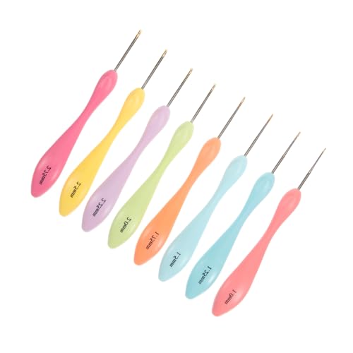 STOBOK 8stücke Häkelnadel Für Perücken Teppiche Mützen Diy Handarbeiten Basteln Stricken Werkzeuge Nadeln Haken von STOBOK