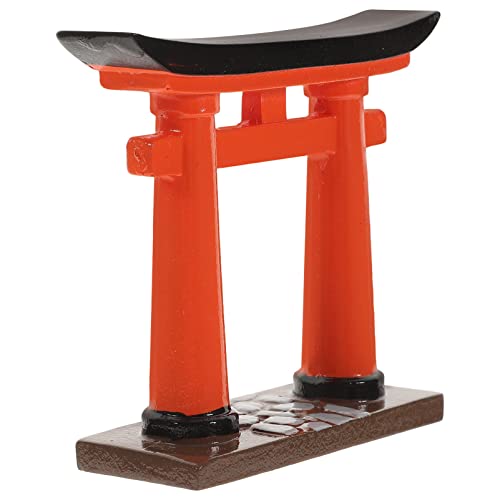 STOBOK Japanisch Japanisches Torii-Tor Miniaturschrein Feengärten Zen Garten Japan Torii Tor Altar Regalbrücke Landschaftsverzierung Für Aquarium Torii-Figur Stein von STOBOK