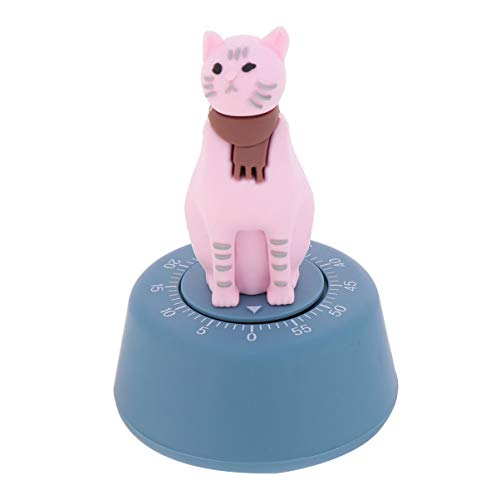 STOBOK Küchentimer Eieruhr Katze Figur Mechanischer Timer Minuten Zeitschaltuhr Kurzzeitwecker Countdown Uhr Wecker für Küche Zuhause Büro Schule Klassenzimmer von STOBOK