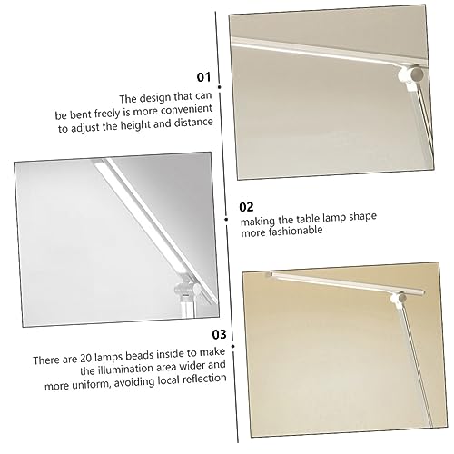 STOBOK Led-schreibtischlampe Schreibtischlampen Für Home Office Büroschreibtischlampe Schreibtischlampe Mit Usb-ladeanschluss Schreibtischlampe Helle Schreibtischlampe Silber von STOBOK