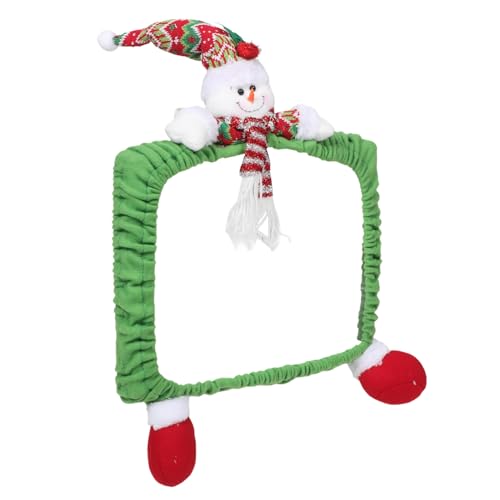 STOBOK Weihnachtlicher Schneemann Monitor Schutzumschlag Elastische Bildschirmdecke für Computer Praktische Dekoration für Büro Zuhause Staubschutz Displayrahmen für Einen Festlichen Look von STOBOK