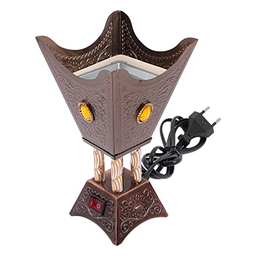 STOBOK Elektrischer Weihrauchbrenner Oud - Censerhalter Antiquitäten Bakhoor Halter Herd für Home Office Tee Lila Bronze Aromofenofen aus Eisen von STOBOK