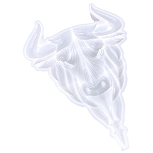 Silikonform hällas gießen white out genschenkideen türschild mold Ochsenkopf-Harzform Wandkunst-Form Süßigkeitenform Tier Schimmel Nordamerika Fondantform schmücken Kieselgel Weiß von STOBOK