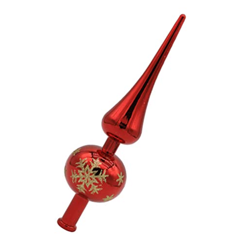 Weihnachtsbaumspitze Weihnachtsbaum-Endstücke alter Stil Endstück Weihnachtsbaumspitze Glitzernde Baumspitze Stern für Weihnachtsbaum Ornament Indoor Party Home Dekoration Rot von STOBOK