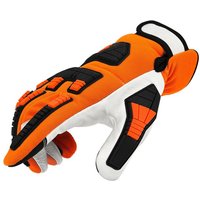 Stocker - Kettensägen-Schnittschutzhandschuhe 9/M orange, aus Leder von STOCKER