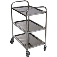 Edelstahl-Servierwagen 3 Platten, max. Belastung 100 kg - SVT3/100 von STOCKMAN