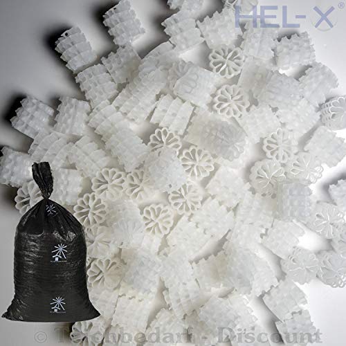 STÖHR HEL-X® Helix HXF 25 KLL - Farbe: Weiß - biocarrier Filtermedium für Biokammer Koi Teich Filter Füllkörper Menge: 100 Liter von STÖHR