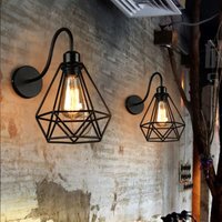 2 Stücke Wandleuchte E27 Vintage Wandleuchte Einstellbarer Lampenschirm Metall Käfig Wandlampe für Flur Esszimmer Wohnzimmer 2 Stücke Wandleuchte E27 Vintage Wandleuchte Einstellbarer Lampenschirm Metall Käfig Wandlampe für Flur Esszimmer Wohnzimmer von STOEX