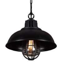 Industrielle Hängende Deckenleuchte Metall Eisen Pendelleuchte E27 33CM Vintage Höhenverstellbar,Schwarz von STOEX