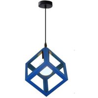 Modern Pendelleuchte e27 Metall Eisen Quadrat Hängend Pendelleuchte Schlafzimmer Wohnzimmer Hängelampe,Blau Modern Pendelleuchte e27 Metall Eisen Quadrat Hängend Pendelleuchte Schlafzimmer Wohnzimmer Hängelampe,Blau von STOEX