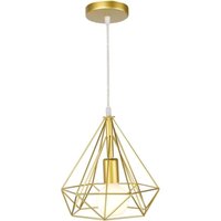 Pendelleuchte Industrielle Metall Eisen Hängelampe Höhenverstellbar für Wohnzimmer Esszimmer,Golden von STOEX