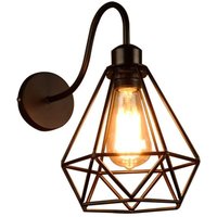 Wandleuchte E27 Vintage Wandleuchte Einstellbarer Lampenschirm Metall Käfig Wandlampe für Flur Esszimmer Wohnzimmer Wandleuchte E27 Vintage Wandleuchte Einstellbarer Lampenschirm Metall Käfig Wandlampe für Flur Esszimmer Wohnzimmer von STOEX