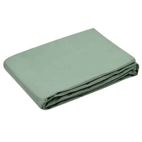 STOF Bettlaken – Größe 180 x 290 cm – Qualität Perkal aus Baumwolle – 100% Baumwolle mit Öko-Tex Zertifiziert – Farbe Grün – Modell Elysée – Bettwäsche für Zuhause – weich und bequem von Stof