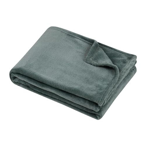 STOF - Kuscheldecke – Größe 180 x 220 cm – 100% Polyester – Farbe Jade – Modell Stanford – Decke – weich, warm, bequem, Fleece, einfarbig von STOF